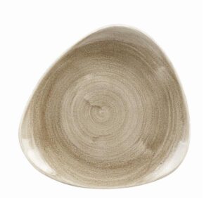 Тарелка мелкая треугольная 22,9см, без борта, STONECAST PATINA, цвет ANTIQUE TAUPE PAATTR91