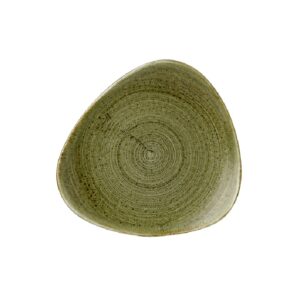 Тарелка мелкая треугольная 22,9см, без борта, STONECAST PLUME, цвет OLIVE PLGRTR91