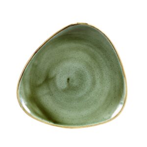Тарелка мелкая треугольная 22,9см, без борта, STONECAST, цвет SAMPHIRE GREEN SSGSTR91