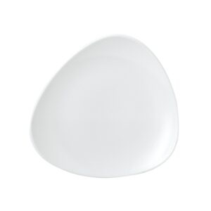 Тарелка мелкая треугольная 22,9см, без борта, VELLUM, цвет WHITE полуматовый WHVMTR91