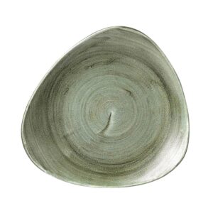 Тарелка мелкая треугольная 26,5см, без борта, STONECAST PATINA, цвет BURNISHED GREEN PABGTR101