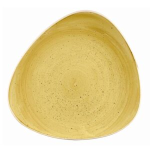 Тарелка мелкая треугольная 26,5см, без борта, STONECAST, цвет MUSTARD SEED YELLOW SMSSTR101
