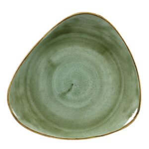 Тарелка мелкая треугольная 26,5см, без борта, STONECAST, цвет SAMPHIRE GREEN SSGSTR101