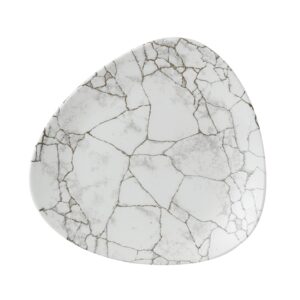 Тарелка мелкая треугольная 26,5см, без борта, цвет KINTSUGI AGATE GREY, STUDIO PRINTS KTAGTR101