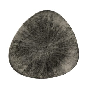 Тарелка мелкая треугольная 26,5см, без борта, цвет STONE QUARTZ BLACK, STUDIO PRINTS STQBTR101