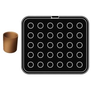 Форма s03 для выпечки тарталеток d31/27мм h35мм (для cookmaticspecial), 30 ячеек piastra s03