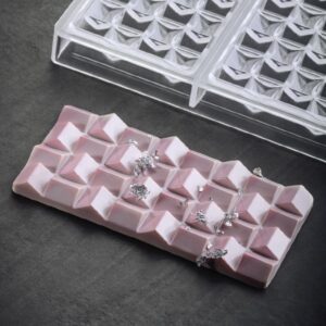 Форма д/шок. "CHOCOLATE BAR PIXIE" 154х77мм H11мм, 100гр, 3 ячейки, п/к PC5012FR