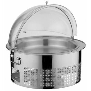 Мармит настольный (чефиндиш) круглый, с крышкой ROLL TOP D49,5 см