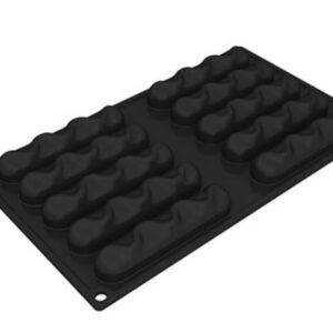 Форма силиконовая PAVOFLEX для пирож. 3D "SAND" 115х24мм H20мм, 38мл, 10 ячеек PX3204S