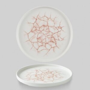 Тарелка мелкая 21см, H2см с прямым бортом, CHEFS PLATE, цвет KINTSUGI CORAL, KTAMWP211