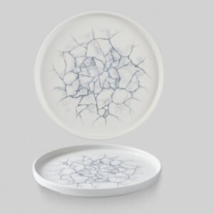 Тарелка мелкая 26см, H2см с прямым бортом, CHEFS PLATE, цвет KINTSUGI PEARL GREY, KTPGWP261