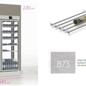 Шкаф винный enofrigo wine library 20 4v 2p h2200 vt e серый+полки t