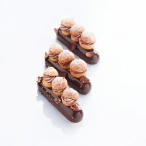 Форма для пирожных "ECLAIR" 130 X 30 H 28 MM, 6 ячеек, силикон 30SIL504