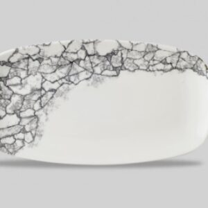 Блюдо прямоугольное CHEFS 35,5х18,9см, без борта, цвет KINTSUGI QUARTZ BLACK KAQBXO141