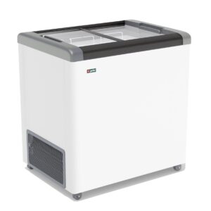 Ларь морозильный GELLAR FG 250 с прямое стекло серый (пропан)