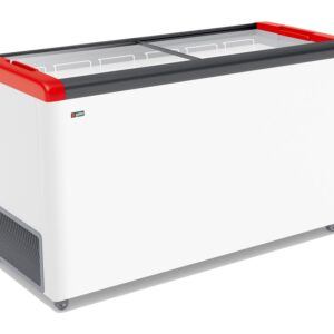 Ларь морозильный GELLAR FG 500 с прямое стекло красный (пропан)