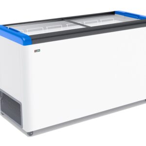 Ларь морозильный GELLAR FG 500 с прямое стекло синий (пропан)