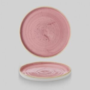 Тарелка мелкая D26см H2см с прямым бортом, CHEFS PLATE, STONECAST PETAL PINK SPPSWP261