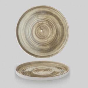 Тарелка мелкая D21см H2см с прямым бортом, CHEFS PLATE, STONECAST PATINA ANTIQUE TAUPE PAATWP211