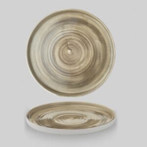 Тарелка мелкая D26см H2см с прямым бортом, CHEFS PLATE, STONECAST PATINA ANTIQUE TAUPE PAATWP261