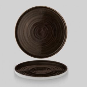 Тарелка мелкая D26см H2см с прямым бортом, CHEFS PLATE, STONECAST PATINA IRON BLACK PAIBWP261