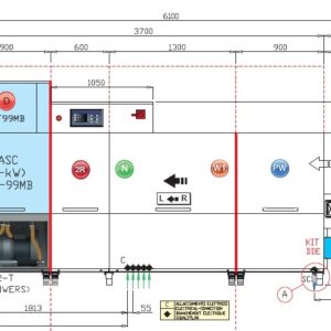 Машина д/мойки ящиков DIHR LX 751 DX спец.+DDE+DRF99MB+XP+SAN/деление 3 части