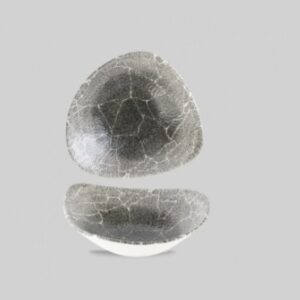 Салатник треугольный 0,37л D18,5см, без борта, цвет KINTSUGI REVERSE, KRBKTRB71