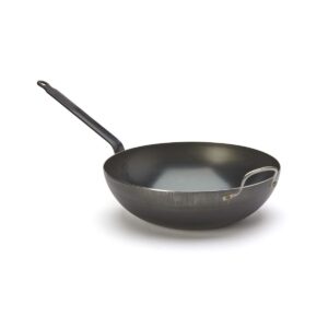 Сковорода "WOK" D32см H9,7см, с ручкой, голубая сталь 5217.32