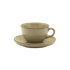 Пара чайная flat shape ocre (чашка 200мл и блюдце 14,5см) oxford 141354