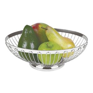 Корзина для хлеба овальная 24,5х18см, нерж. сталь, 42956-24