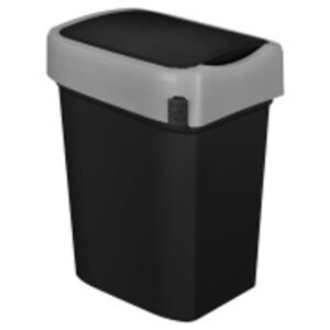 Бак для мусора "SMART BIN" 50л (430X330X630мм), с крышкой "маятник" (черный) 435290013