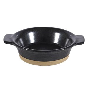 Блюдо глубокое D14см 0,28л, с ручками, керамика, IGNEOUS BLACK ZCBKIGI1
